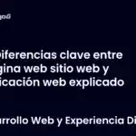 Diferencias clave entre página web sitio web y aplicación web explicado